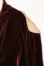 Load image into Gallery viewer, 1930s Dress Silk Velvet Metallic Gold Gown Deco Volup XL