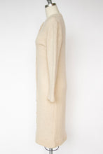Load image into Gallery viewer, 1960s Wool Knit Sweater Dress Long Sleeve Beige S // XS