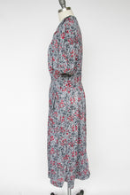 Load image into Gallery viewer, 1950s Dress Floral Jersey Knit Full Skirt Zip Front M
