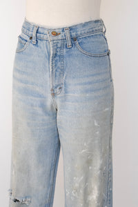1990s Jeans Distressed Cotton Denim 27" x 30"