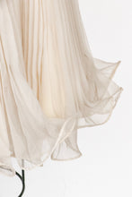 Load image into Gallery viewer, 1960s Dress Lace Illusion Chiffon Full Skirt Beaded Cocktail M