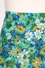 Load image into Gallery viewer, 1960s Skirt Printed Linen A-line XL Volup