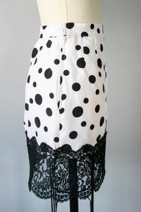 1990s Skirt Valentino Boutique Silk Lace XS
