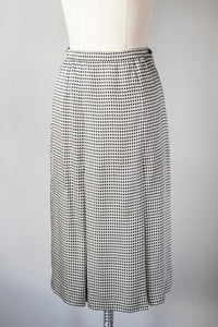 1980s Chanel Silk Ensemble Blouse Skirt Set XS