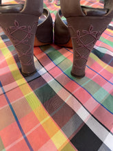 Load image into Gallery viewer, 1940s High Heels Calfskin Peep Toe Platform Pumps 6.5