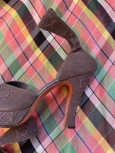 Load image into Gallery viewer, 1940s High Heels Calfskin Peep Toe Platform Pumps 6.5