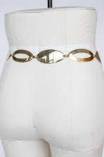 Load image into Gallery viewer, 1970s Chain Belt Gold Metal Waist Cinch