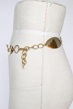 Load image into Gallery viewer, 1970s Chain Belt Gold Metal Waist Cinch