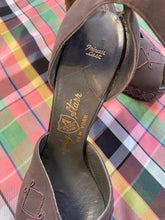 Load image into Gallery viewer, 1940s High Heels Calfskin Peep Toe Platform Pumps 6.5