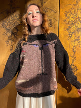 Load image into Gallery viewer, 1990s Cat Face Sweater Wool Chunky Knit L