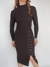 Load image into Gallery viewer, 1990s St. John Dress Wool Knit Brown XS