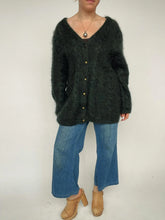 Load image into Gallery viewer, 1980s Sweater Chunky Mohair Knit Oversized Cardigan Benetton M