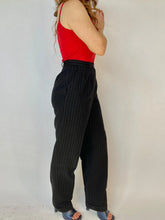 Load image into Gallery viewer, 1980s Pants Anne Klein High Waist Wool Pin Stripes S/M