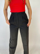 Load image into Gallery viewer, 1980s Pants Anne Klein High Waist Wool Pin Stripes S/M