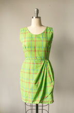 Load image into Gallery viewer, 1960s Mini Dress Cotton Plaid S