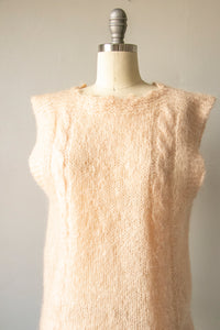 1980s Sweater Vest Wool Knit Top S