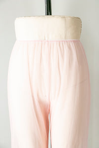 1960s Lingerie Sheer Pink Lounge Pants S