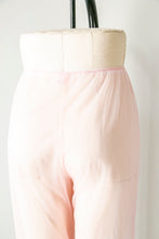 Load image into Gallery viewer, 1960s Lingerie Sheer Pink Lounge Pants S