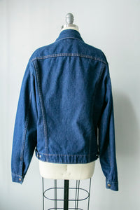 1980s Denim Jacket Saddle King Blue Jean M 38"