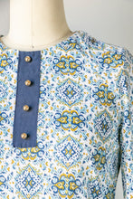 Load image into Gallery viewer, 1960s Mini Dress Printed Mod Shift S