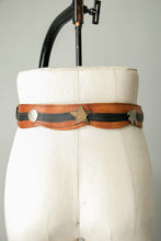 Load image into Gallery viewer, 1980s Belt Leather Metal Embossed Fish &amp; Seashells