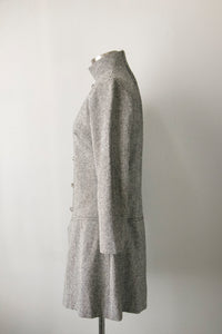 1960s Romper Harringbone Wool Mod XS