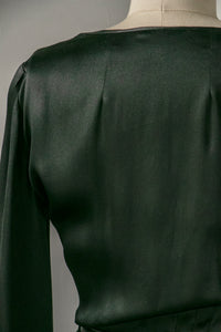 1930s Dress Black Silk Beaded XS