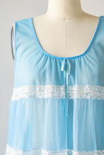 Load image into Gallery viewer, 1960s Sheer Lingerie Slip Chiffon Nightgown  S