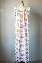 Load image into Gallery viewer, 1970s Nightgown Slip Dress Floral Maxi S/M