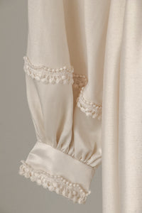 1960s Maxi Dress Emma Domb Wedding Gown Cream S