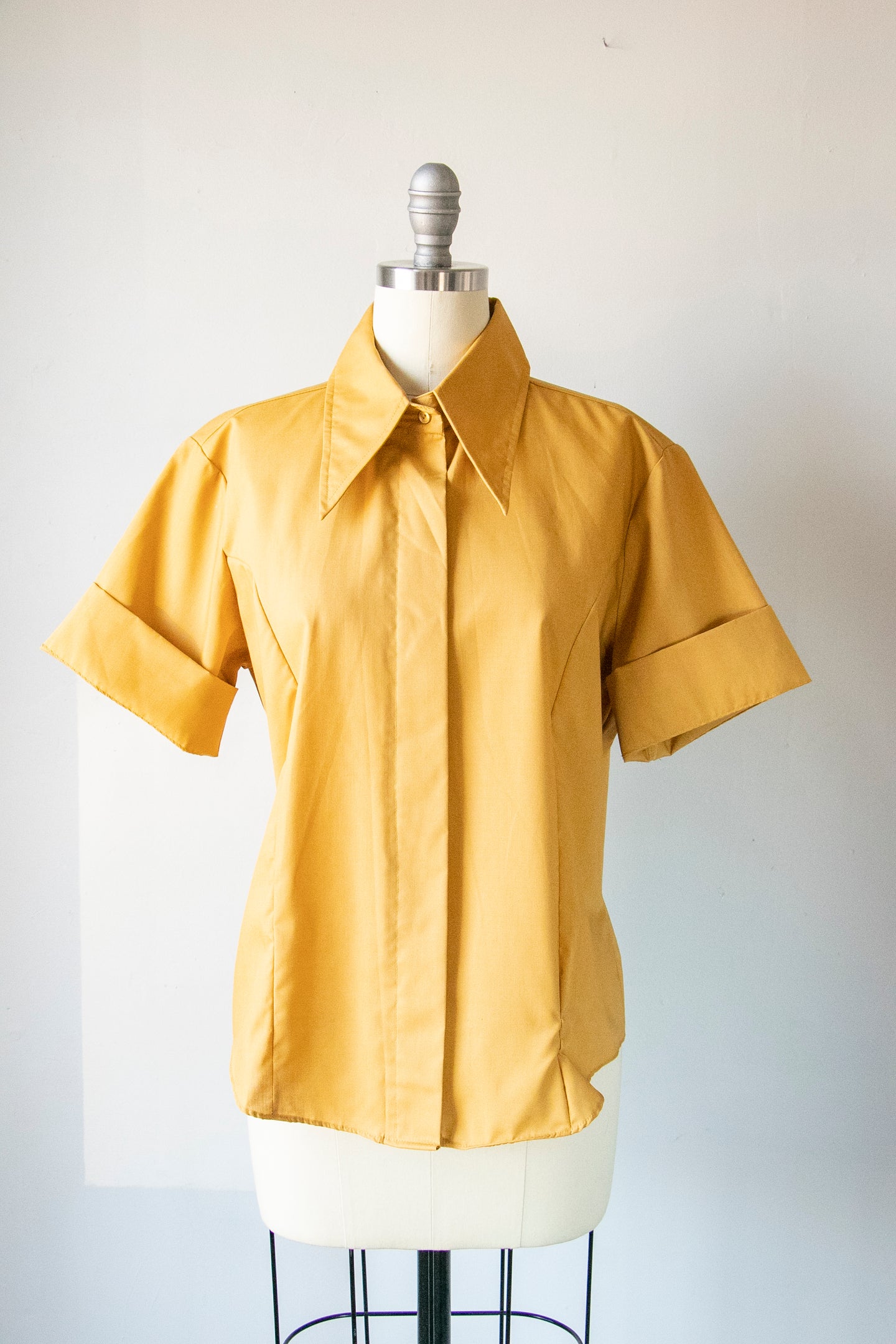 1960s Blouse Short Sleeve Top M