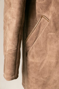 1970s Coat Shearling Suede M