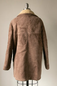 1970s Coat Shearling Suede M