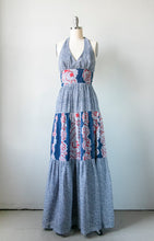 Load image into Gallery viewer, 1970s Maxi Dress Young Innocent Halter XS