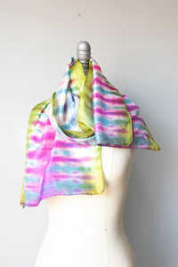1970s India Silk Scarf Deadstock Hand Dyed
