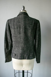 1950s Suit Jacket Fleck Wool Blazer S