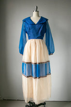 Load image into Gallery viewer, 1960s Dress Silk Chiffon Maxi Gown M