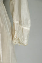 Load image into Gallery viewer, 1910s Antique Dress Sheer Lace Cotton XS