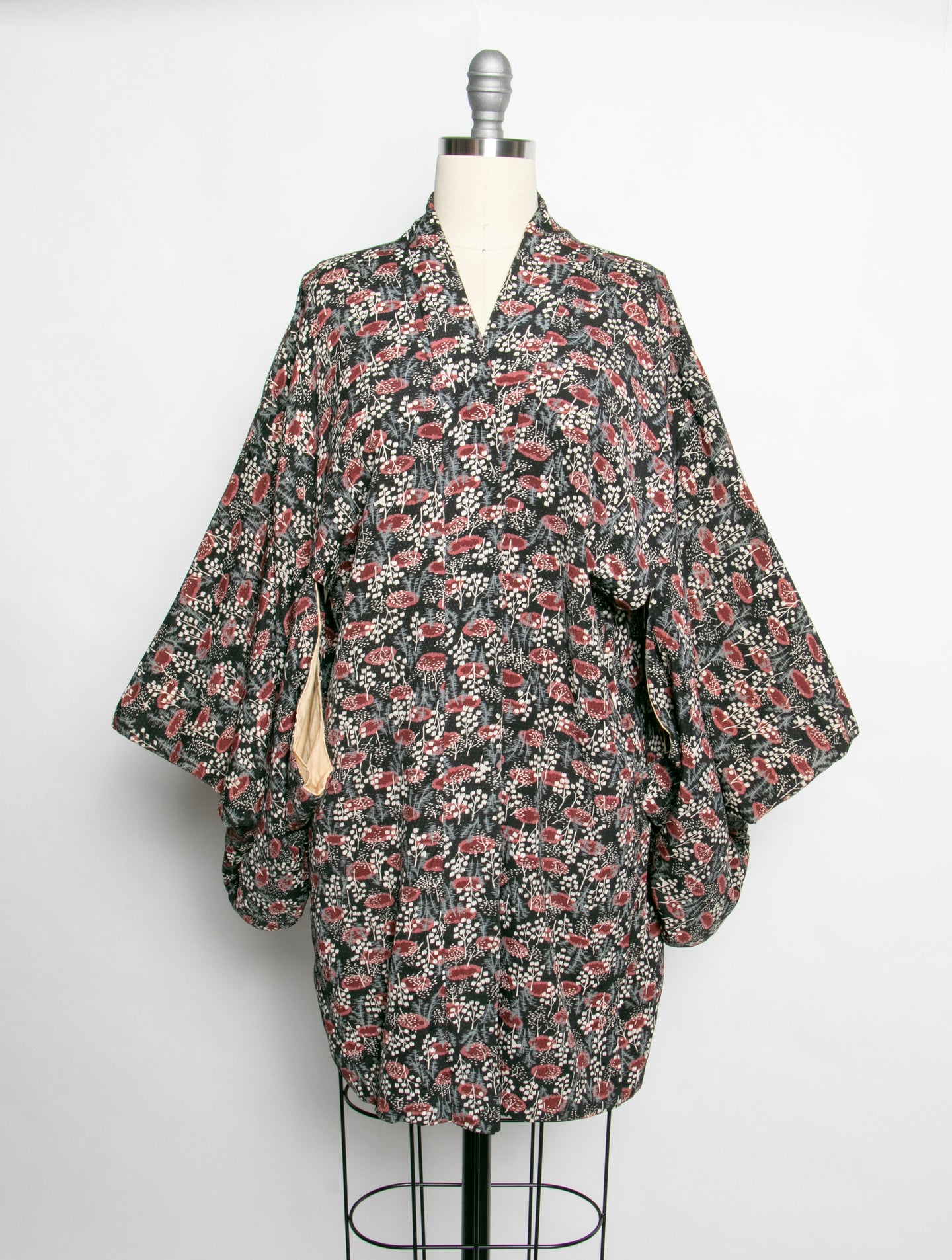1960s Haori Rayon Japanese Jacket Robe