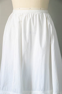 Antique Skirt Edwardian Cotton Lace Petticoat XS