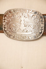 Load image into Gallery viewer, 1980s Belt Leather Western Buckle