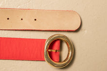 Load image into Gallery viewer, 1980s Belt Red Suede Leather Cinch Waist M