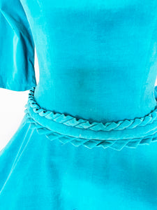 1950s Dress Velvet Full Circle Skirt S