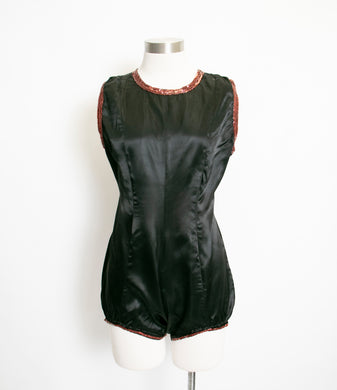 1950s Romper Dance Costume Satin M