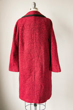 Load image into Gallery viewer, 1960s Coat Raspberry Wool Boucle S