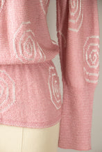 Load image into Gallery viewer, 1980s Sweater Blush Pink Swirl Knit XS / S
