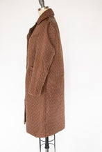 Load image into Gallery viewer, 1960s Coat Quilted Brown Jacket S/M