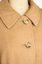 Load image into Gallery viewer, 1970s Pea Coat Camel Hair Wool M