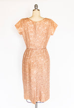 Load image into Gallery viewer, 1950s Dress Beige Champagne Lace S/M