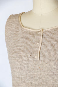 1960s Wool Knit Tank Top Designed by JAX S